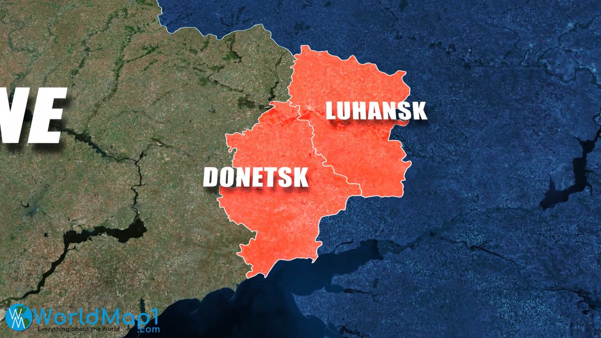 Donetsk et Luhansk Carte Ukraine